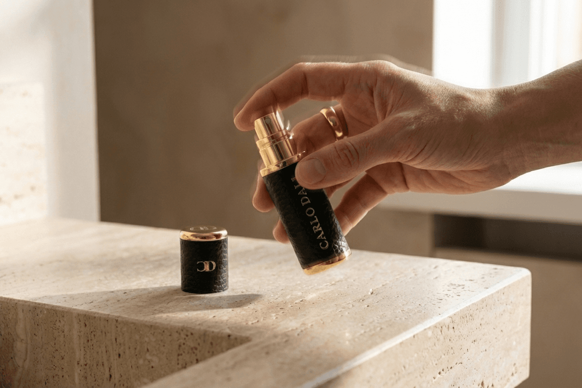 CARLO DALI "QUINTESSENCE" | Luxury Leather Travel Perfume Dispenser (5ml) thumbnail 12