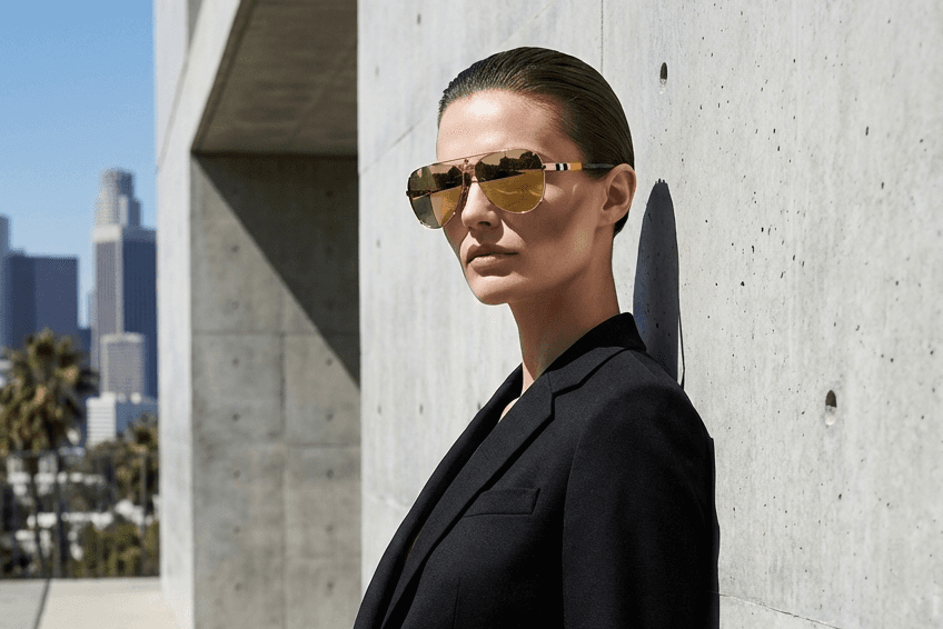 CARLO DALI "MAJESTY" SUNGLASSES | Rimless Purple Gradient Aviators with Signature Heritage Temples thumbnail 6