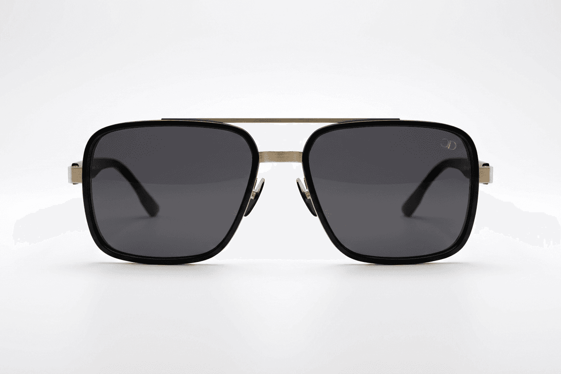 CARLO DALI "SOLSTICE" | Bold Black & Gold Navigator Aviator Sunglasses thumbnail 3