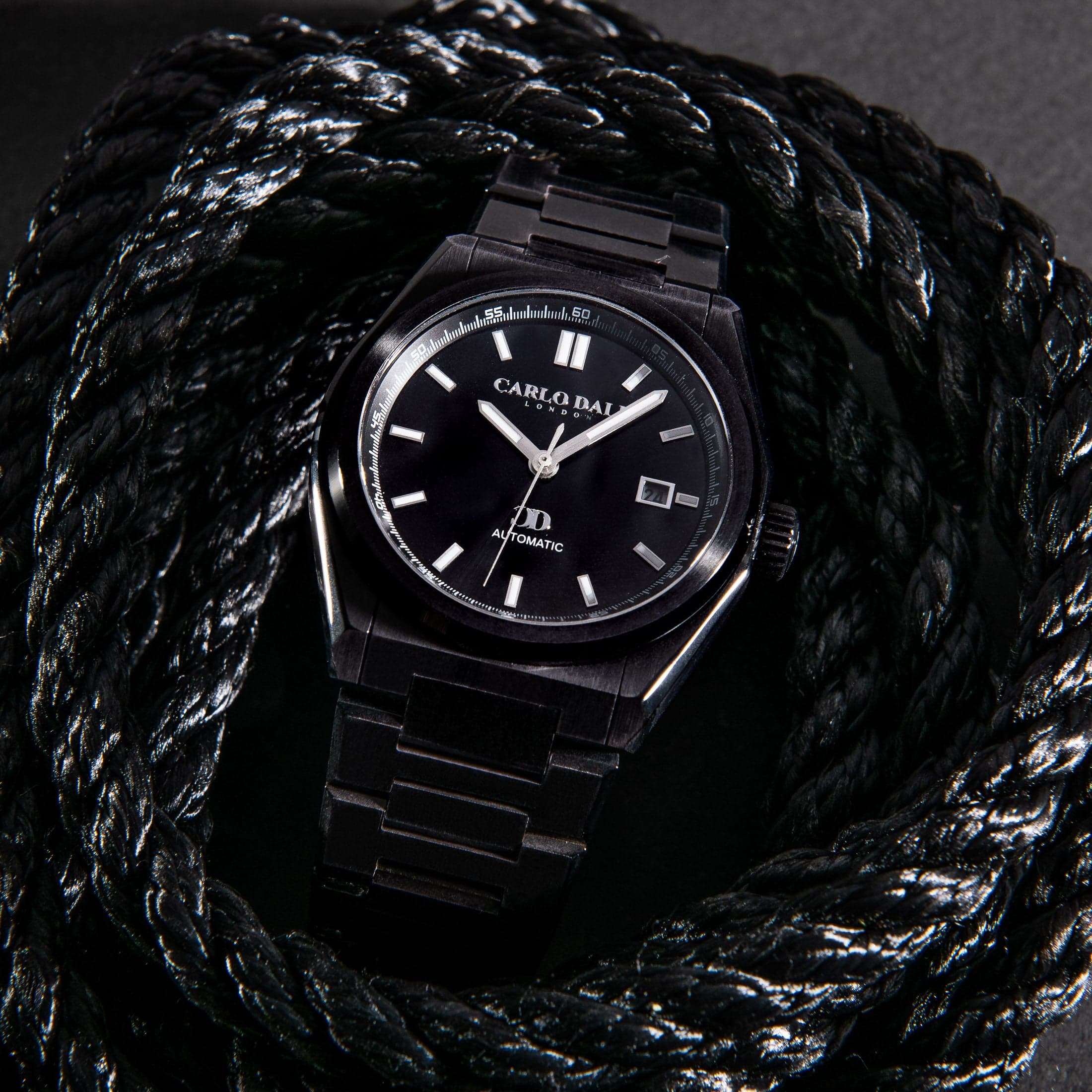 "1888 automatic" TOTAL BLACK METAL WATCH thumbnail 2