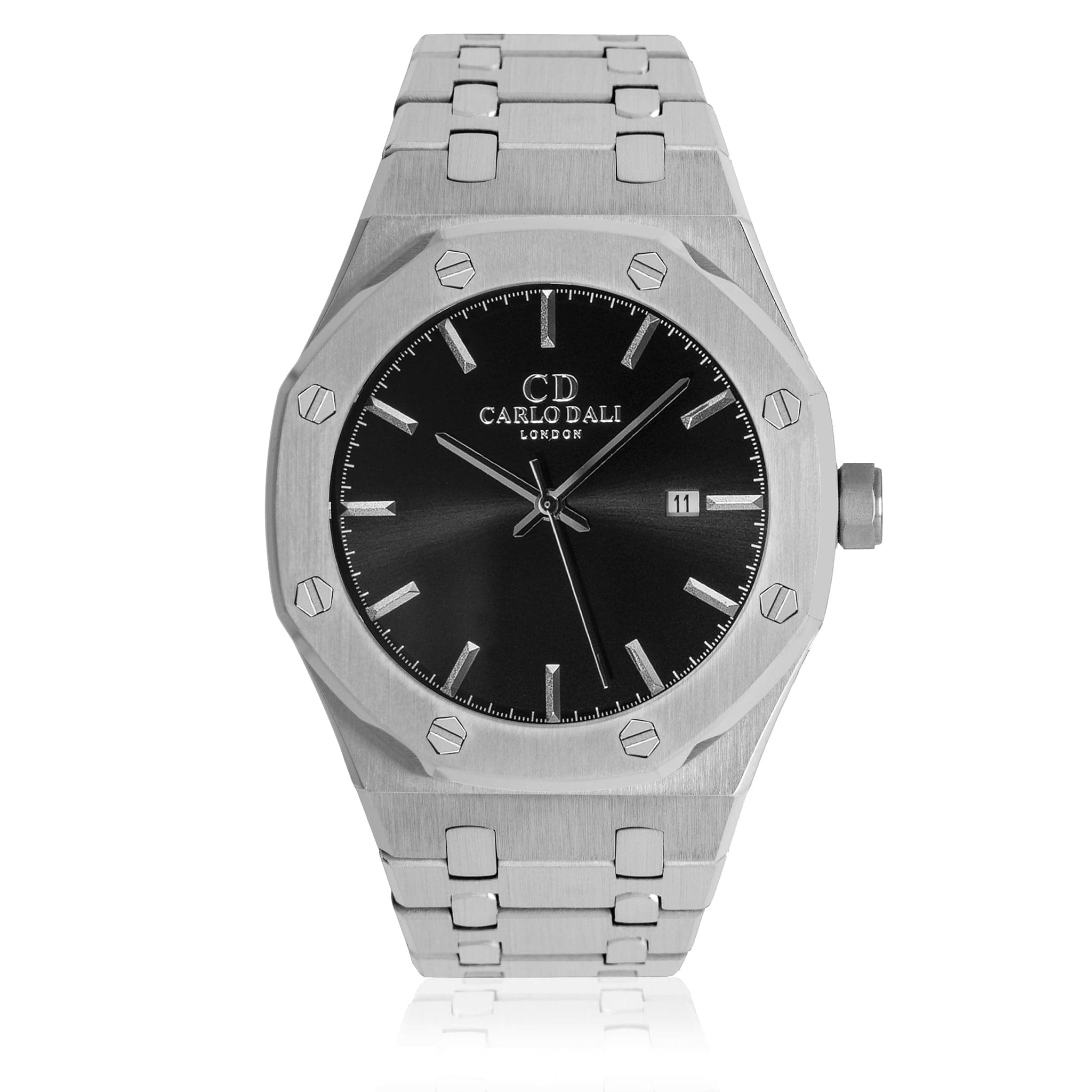 Aristotelis Precious Silver Steel Watch