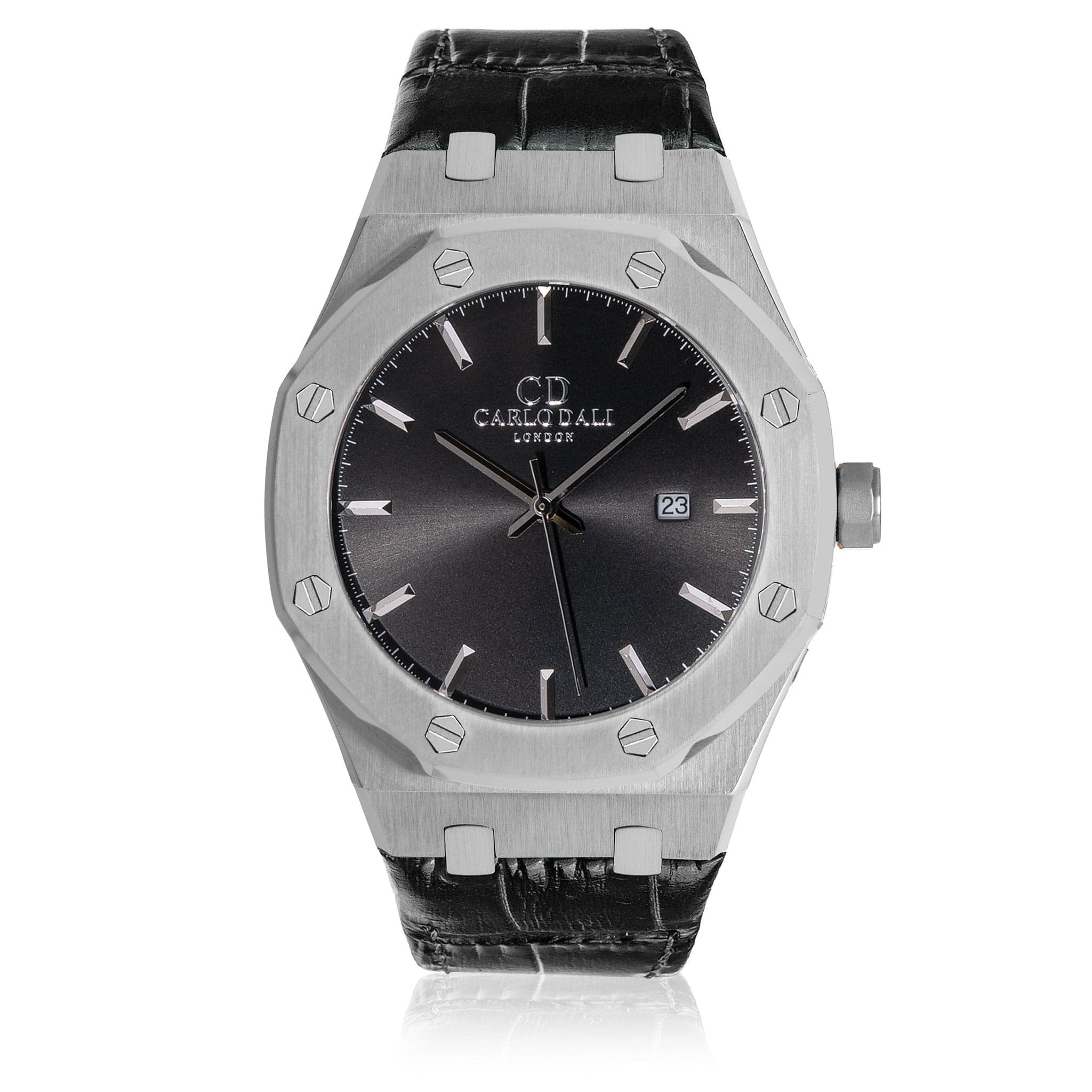 Classic Fusion Black Leather Strap Watch