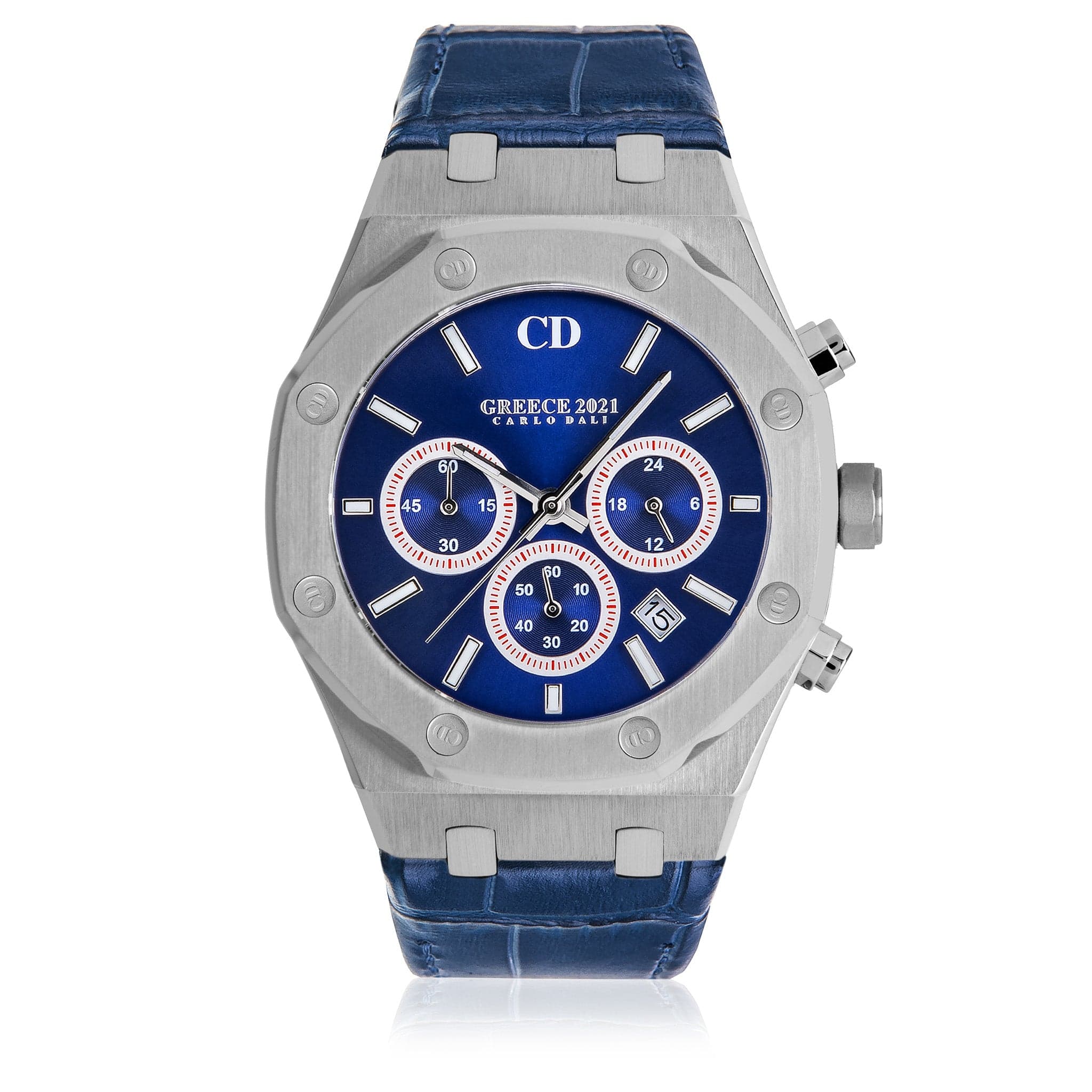 GREECE 2021 Chronograph Leather Blue Limited Watch thumbnail 2