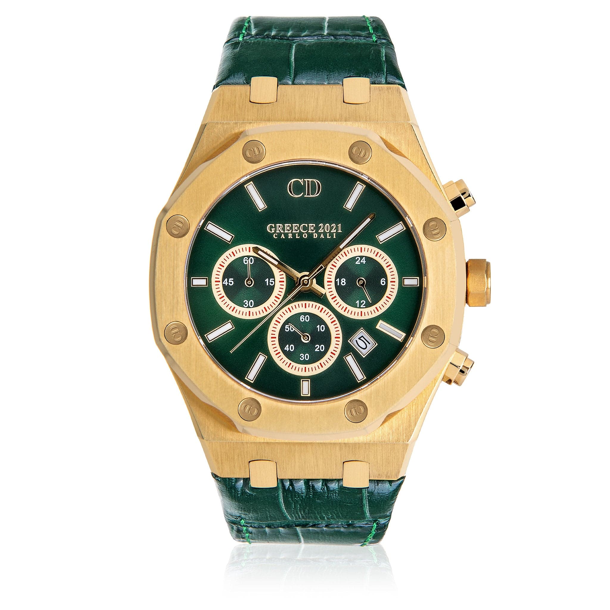 GREECE 2021 Chronograph Leather Green Limited Watch