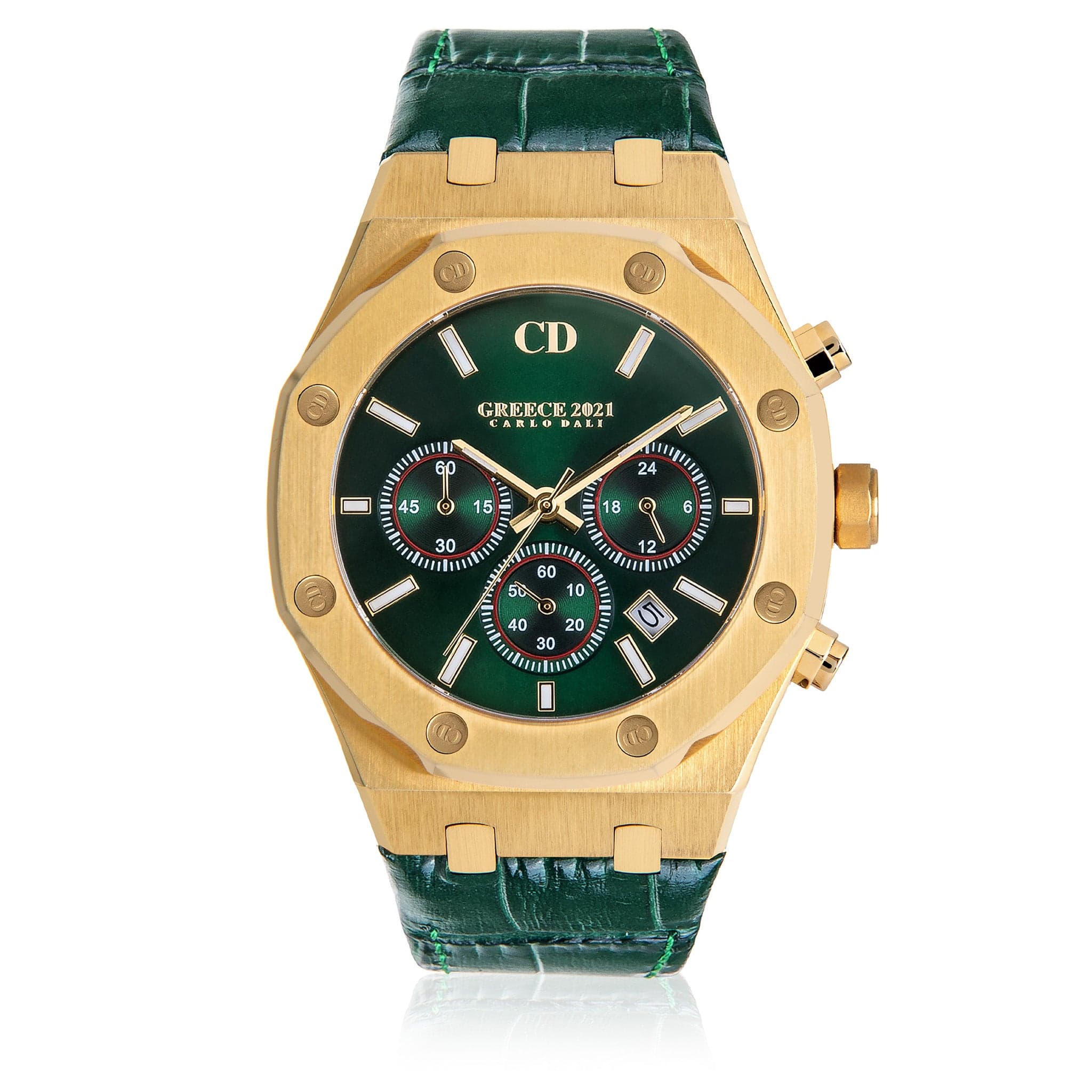 GREECE 2021 Chronograph Leather Green Limited Watch thumbnail 2