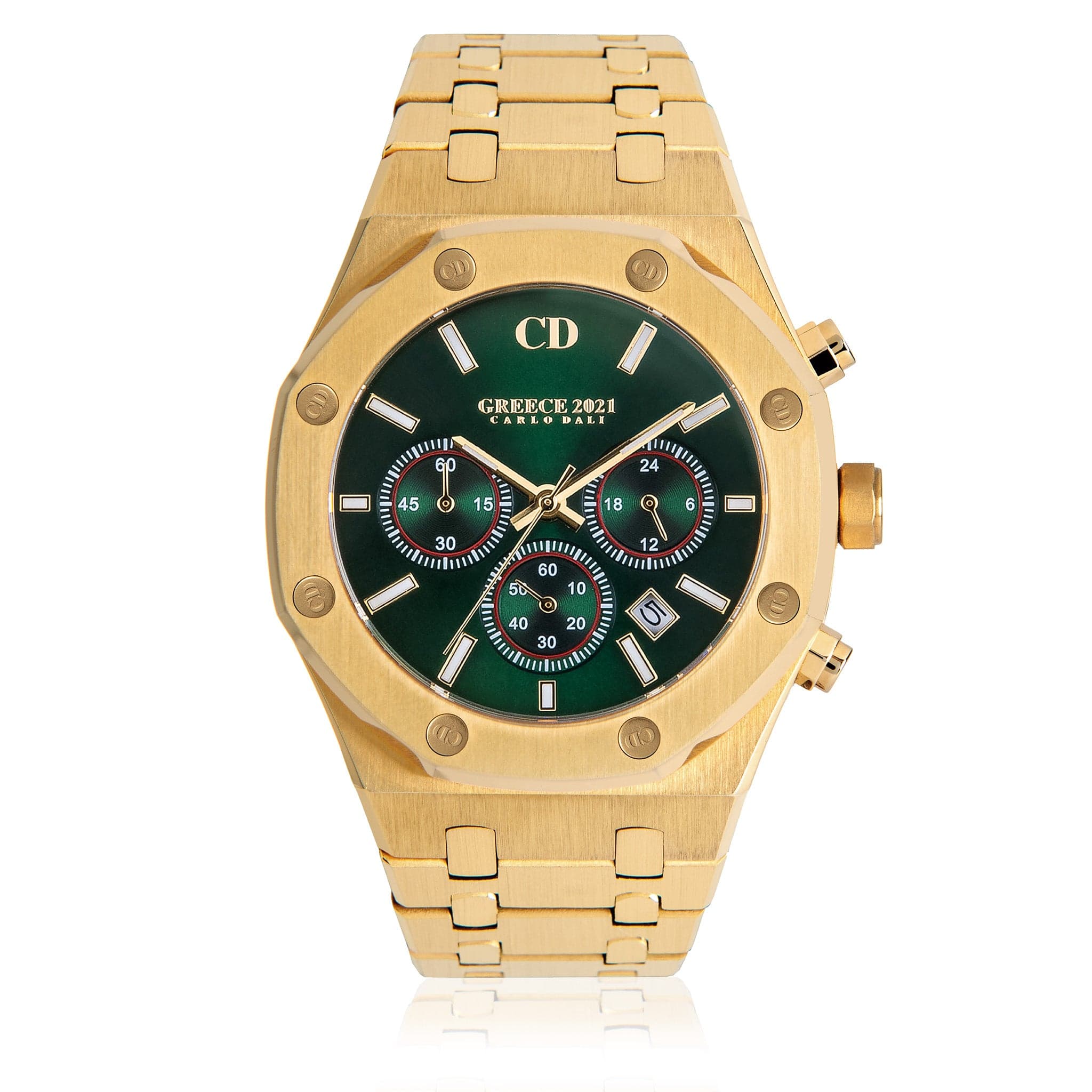GREECE 2021 Chronograph Metal GREEN LIMITED Wrist Watch